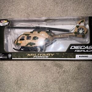 Military Force Helicopter - Tan and Green